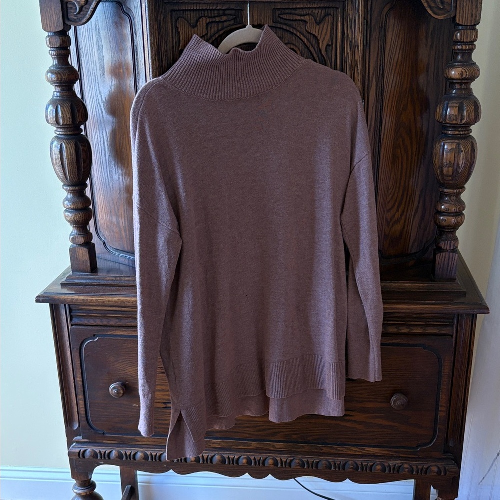 Mauve Turtleneck Sweater